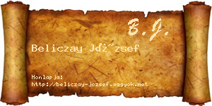 Beliczay József névjegykártya