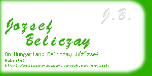 jozsef beliczay business card